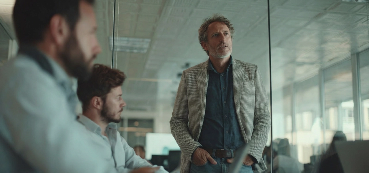 business people at a meeting